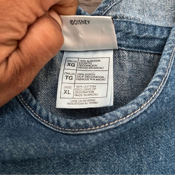 SOLD Vintage Disney store Winnie the Pooh floral embroidered denim jean dress - Picture 6 of 11